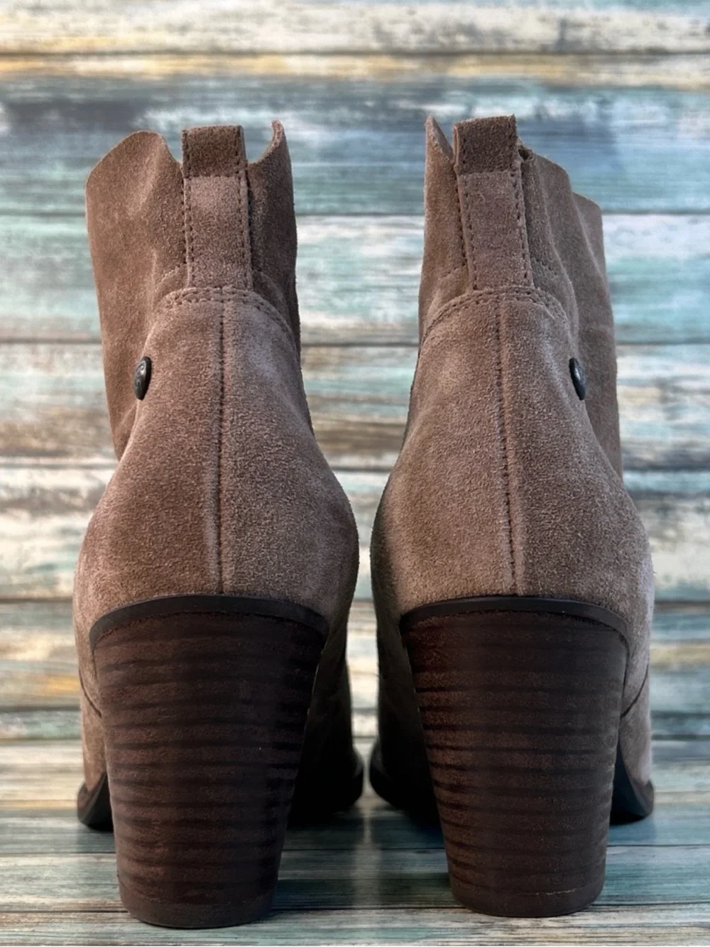 Paul Green Nora Ankle Boot Womens Size US 8.5 Soft Brown Suede Dress Work Zip Up
